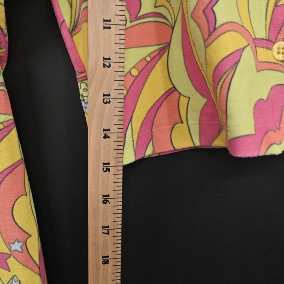 Frankies Bikinis Womens‎ Cheri Terry Cardigan Size S Psychedelic Print Cropped - Picture 4 of 11